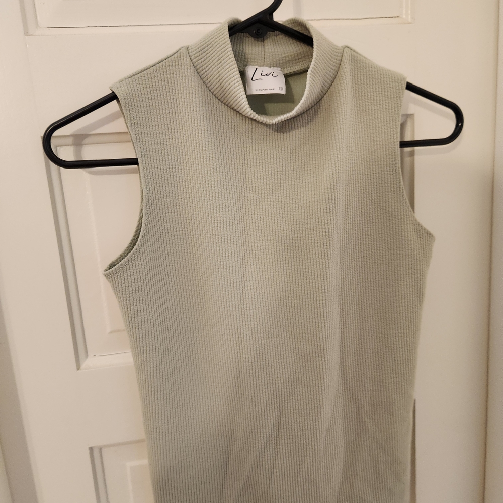 Olivia Rae Sage Green Ribbed Tank Top